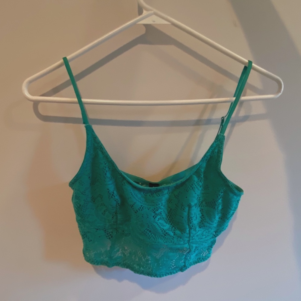 urban outfitters teal lace bralette